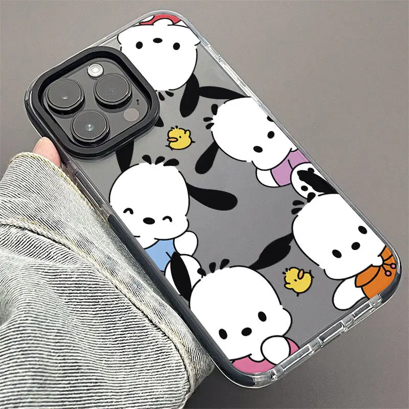 Sanrio Pochacco Kawaii Happy Phone Case For iPhone 15 14 13 12 11 Pro Max XS Max XR 7 8 Plus MINI Y2K Silicone Cute Back Cover