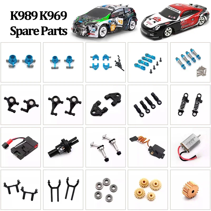 WLtoys K989 K969 284131 Original Parts: Steering Cup, Drive Shaft, Gear Motor, Servo, Receiver, Transmission, Tire, Differential