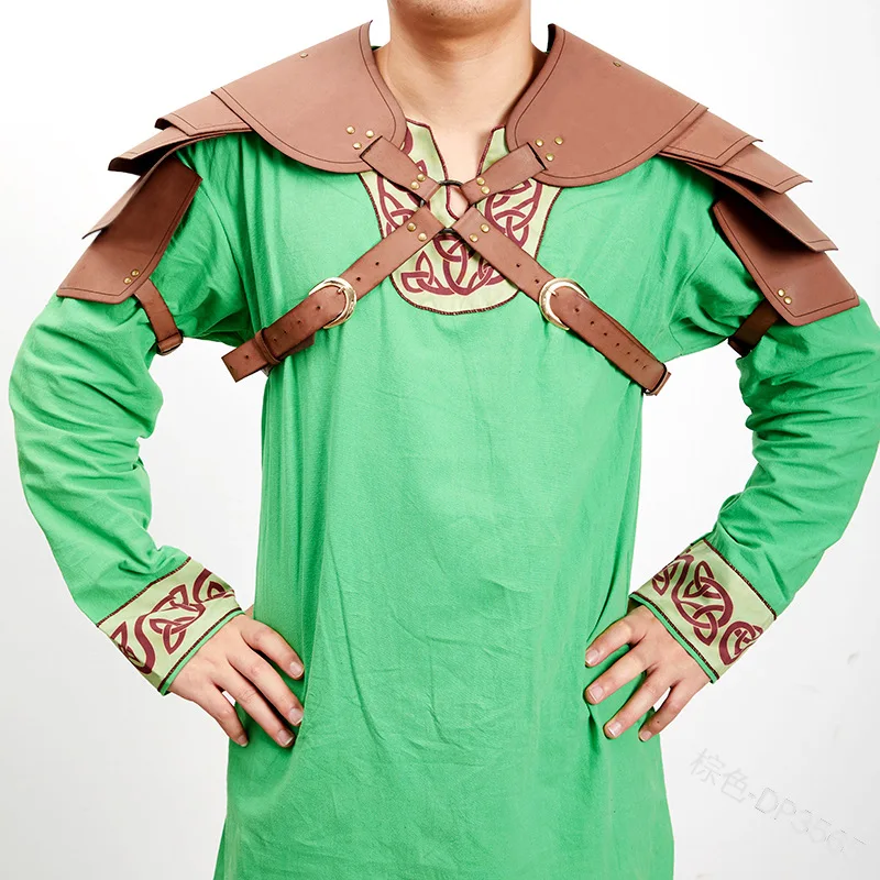 

Medieval Viking Warrior Shoulder Armor Gladiator Samurai Knight Pauldrons Vintage War Gear Party Club Carnival Cosplay Accessory