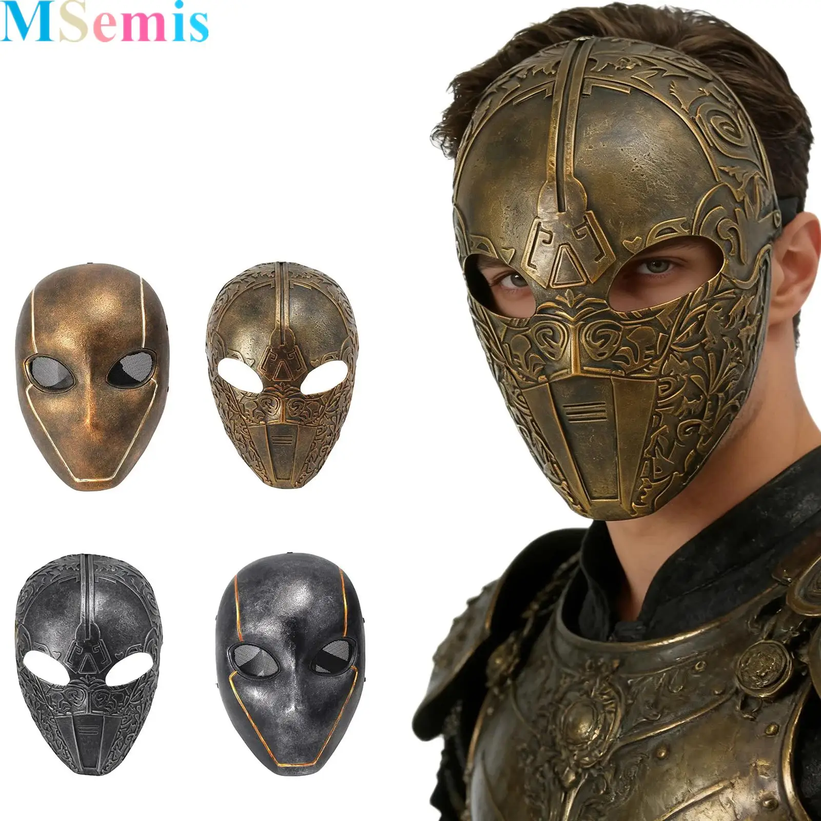 

Warrior Role Play Mask Home Decoration for Halloween Masquerade Carnival Theme Party Costume Ball