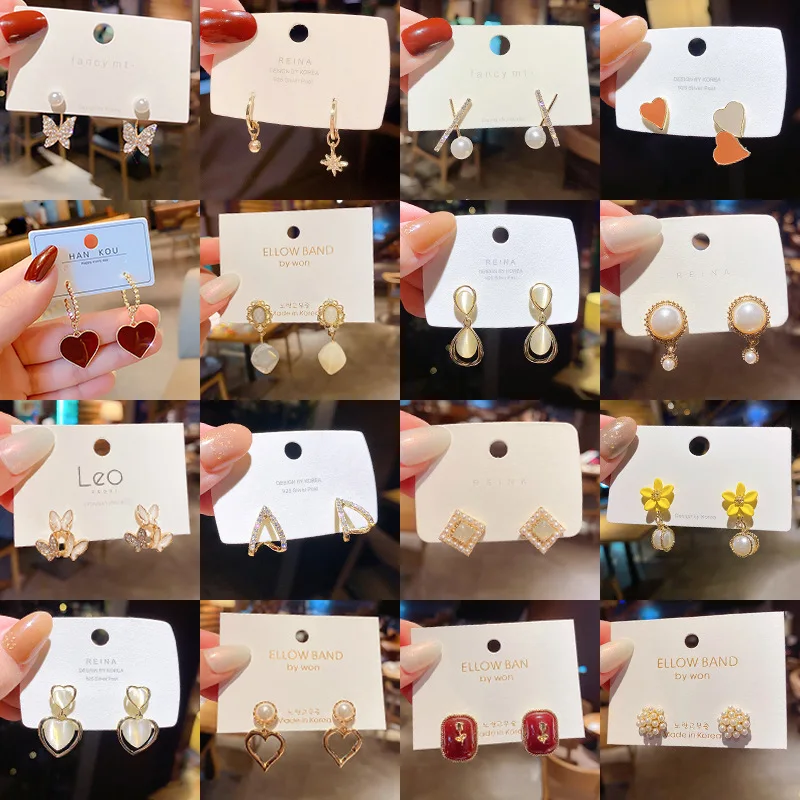 

Bugalaty Fashion Silver Needle Studs Earrings Ear Drops Jewelry for Women Designer Earrings