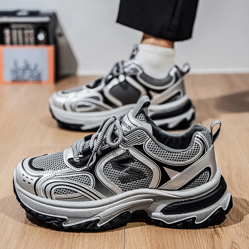 Men's Shoes Fashion Outdoor Casual Shoe Lace Up Platform Sneakers Comfort Running Shoes for Men Training Shoes Tenis Masculino view 3