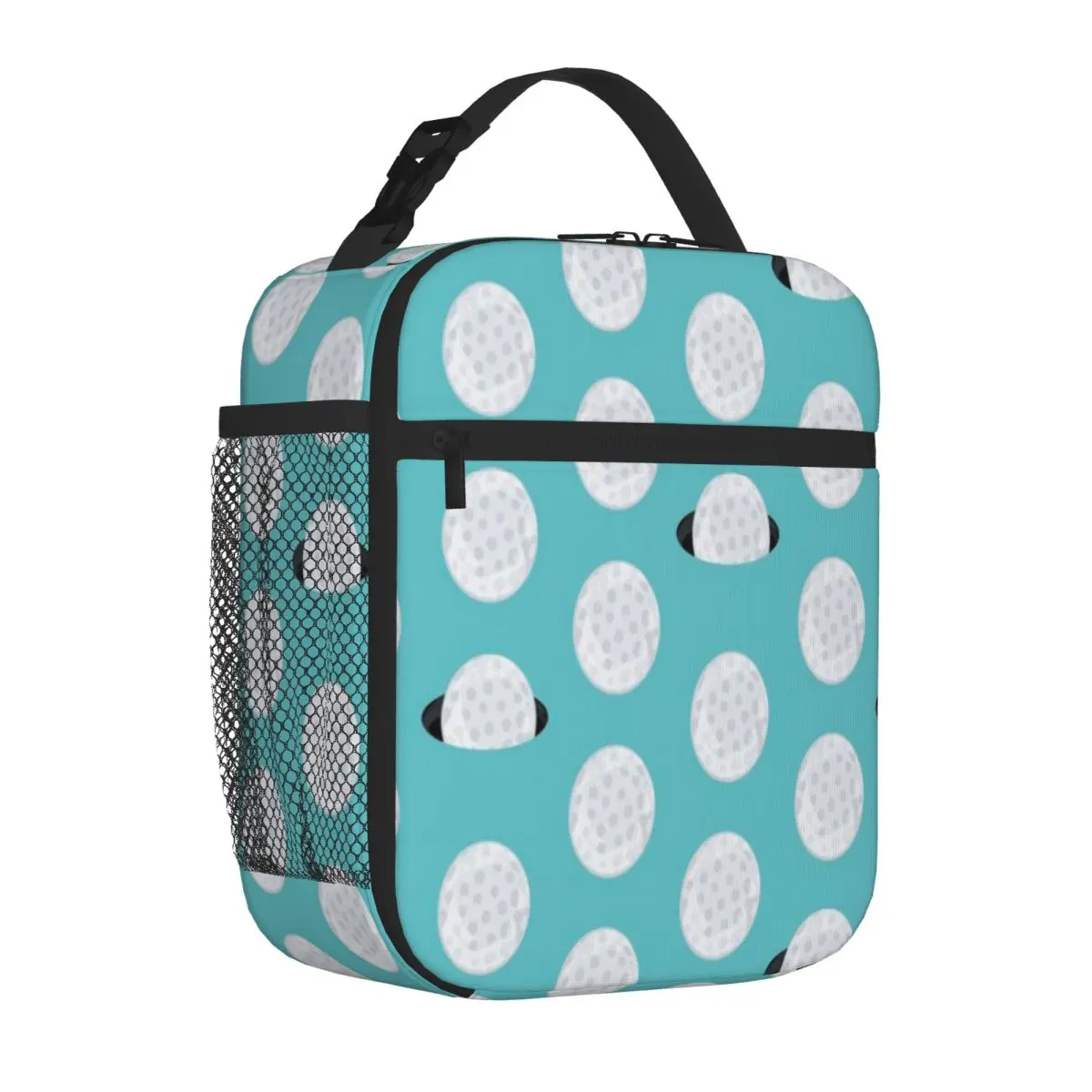 Bestselling Hole In One Golf Balls On Aqua Graphic Thermal Food Carrier Seaside Lunch Food Cooler Bag