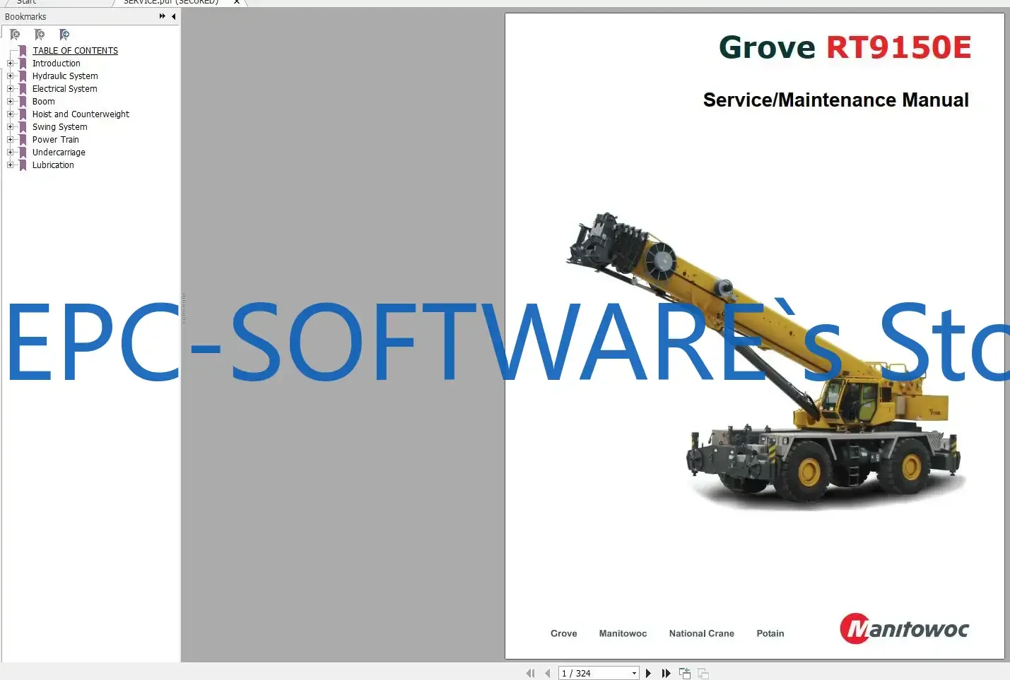 

EPC-SOFTWARE Grove Cranes 19 ГБ, полная модель DVD, оператор и обслуживание, руководство по обслуживанию, схема