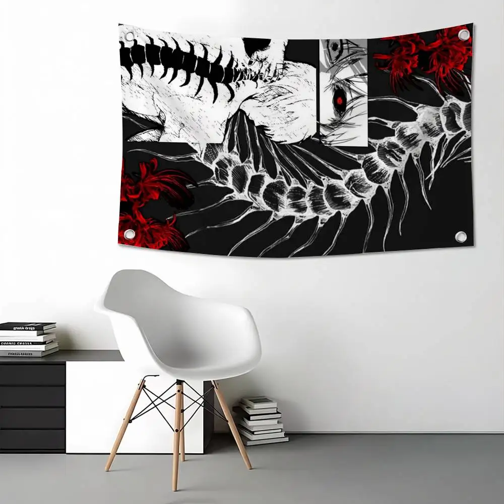 T-Tokyo Ghoul Kaneki Ken Flag Suitable For Party Club Outdoor Interior Wall Decoration Banner Fans Gift