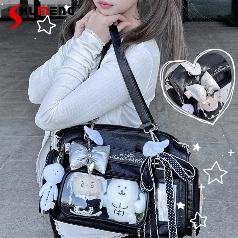 

Original Japanese Sweet Fashion Itabag 2025 New Girl's Y2K Casual Versatile Shoulder Bag Student Kawaii Large Capacity Handbag