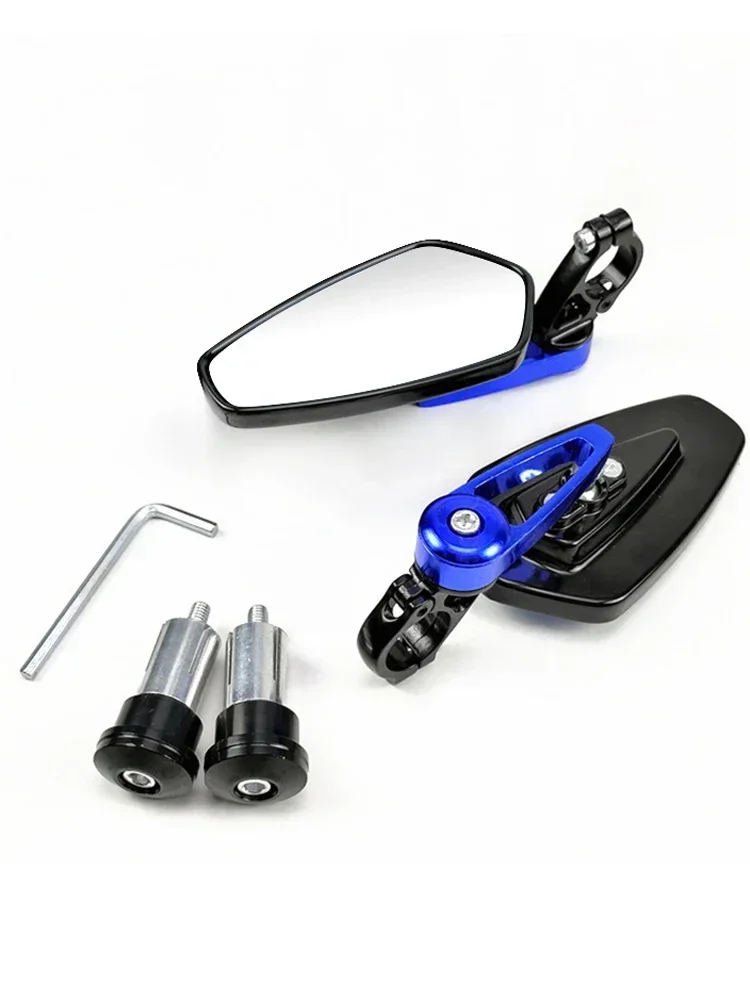 AliExpress NONE Motorcycle Aluminum Bar End Side Rearview Mirror Universal Motorbike Bike Handlebar Rear View Mirrors 1 Pair 7/8" 22mm