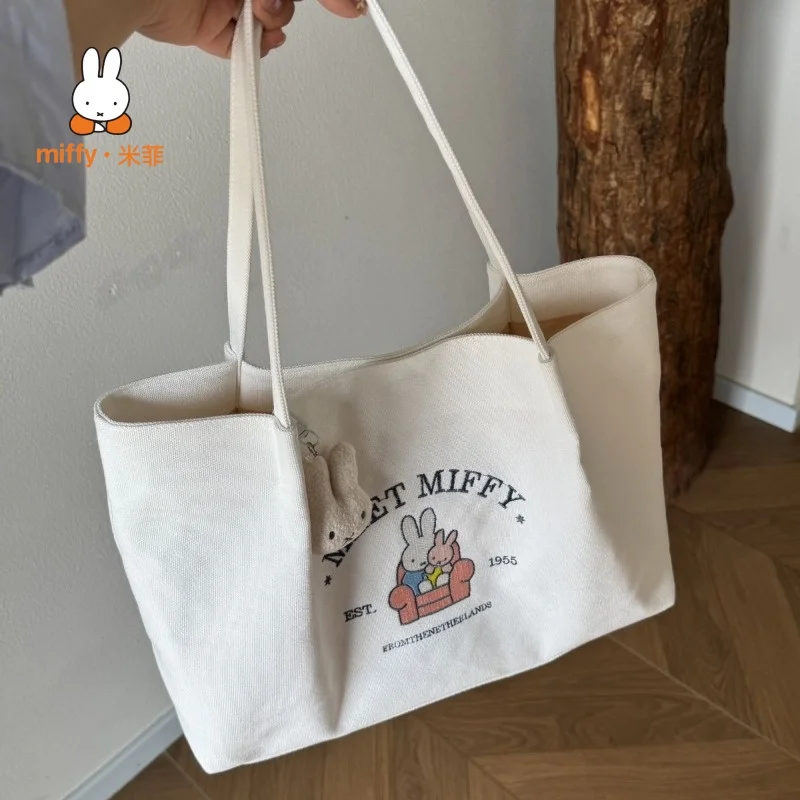 

Miffy Large-capacity Bag Portable One-shoulder Portable Canvas Bag Simple Commuting Storage Large-capacity Bag Gift for Friends
