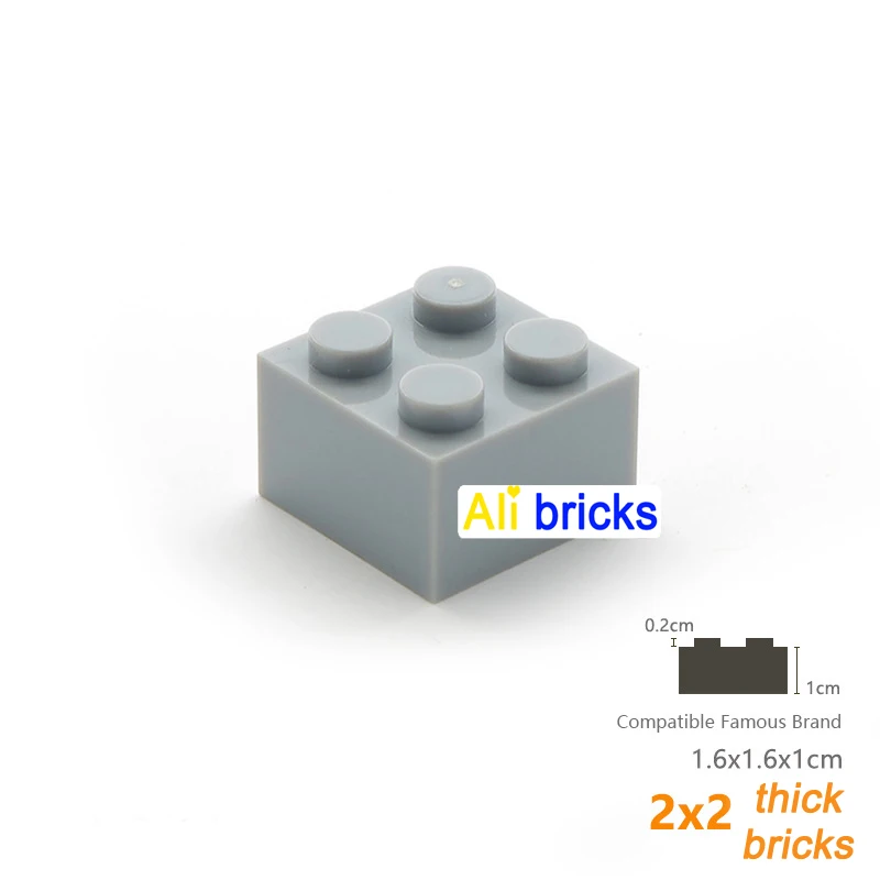 120pcs DIY Building Blocks Thick Figures Bricks 2x2 Dots Educational Creative Size Compatible With 3003 Plastic Toy for Children