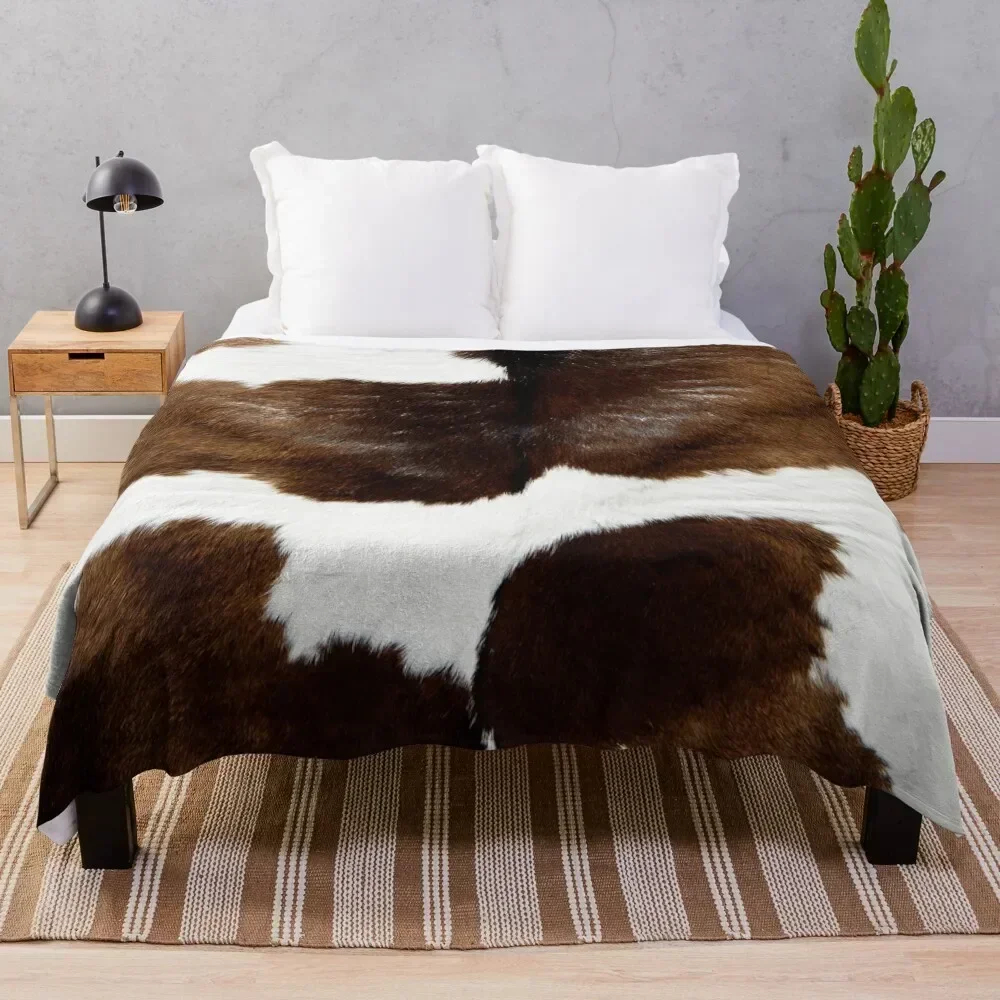 

Minimalistic Cattle Cow Throw Blanket Moving Soft Beds Camping Luxury Designer Blankets