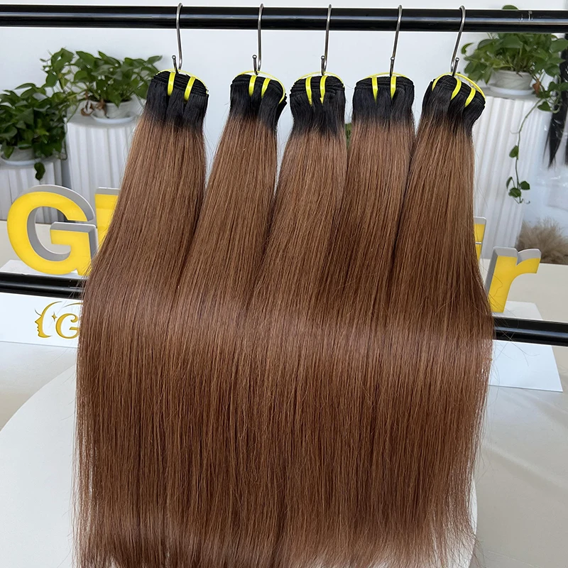 10A Hair Brazilian Bone Straight Hair 1B/30 Human Hair Weave Bundles Ombre Straight Hair 1B30 Human Hair Bundles Raw