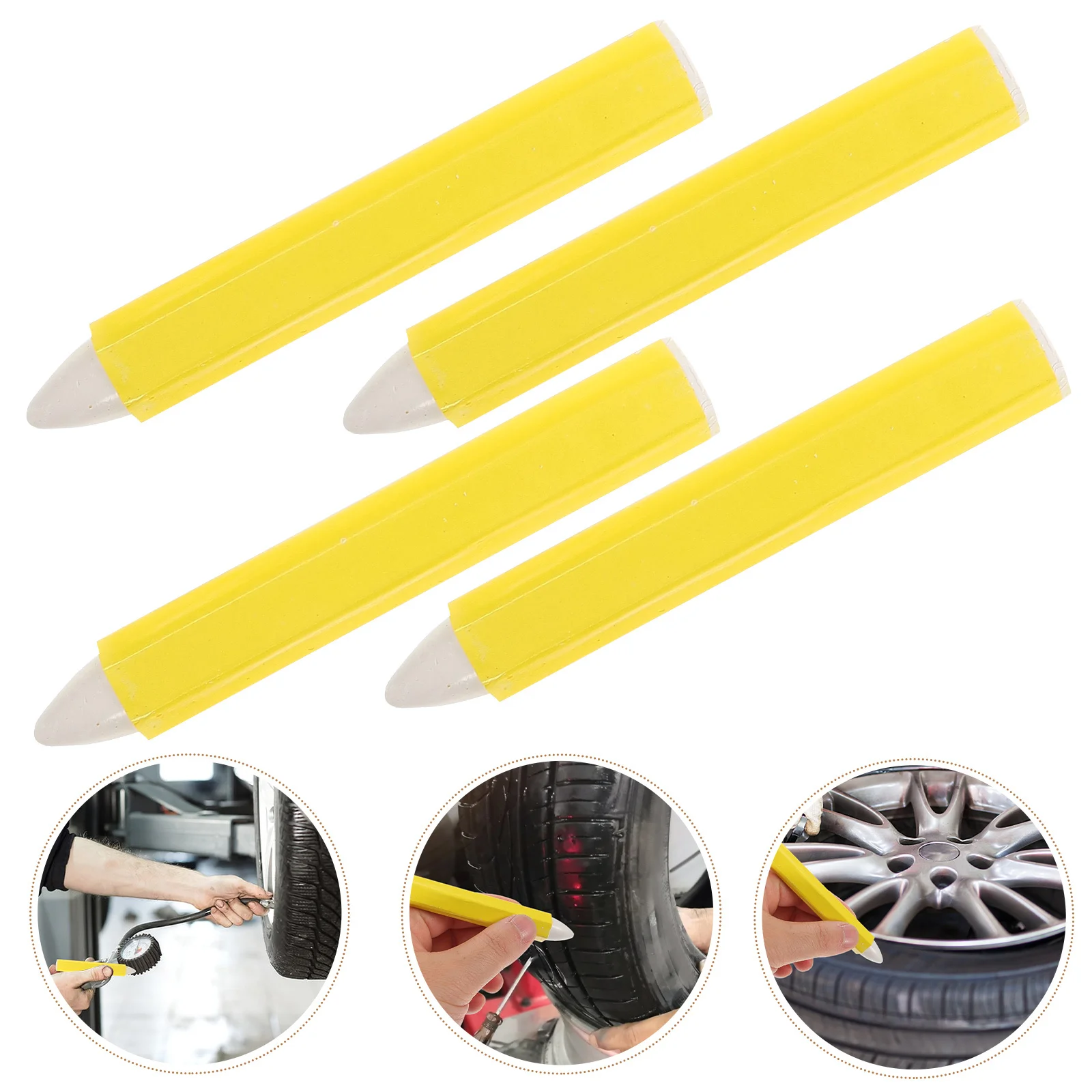 

4Pcs Tire Repair Marker Pen Waterproof Automotive Marking Tool for Car Motorcycle Bicycle Fast Leak Detection Precision Repair
