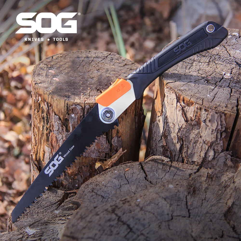 

SOG Складная пила, деревянная пила, портативные ручные инструменты, деревообработка со съемными лезвиями 8,25 дюйма, компактное снаряжение для кемпинга на открытом воздухе-F11BN