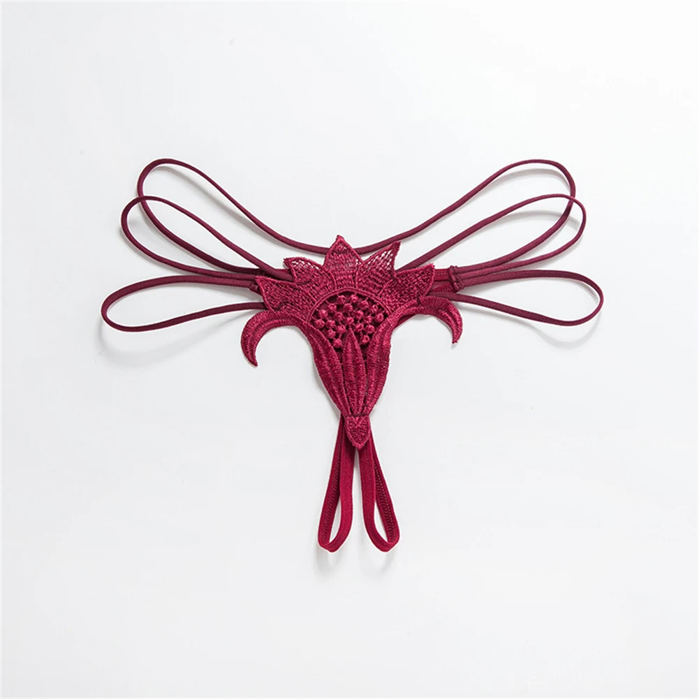 المرأة مثير ملخصات الجوف خارج ثونغ سلسلة السروال لينة SleepPanties ملابس داخلية جيدة التهوية سريعة الجافة الملابس الداخلية منخفضة الارتفاع T-الظهر