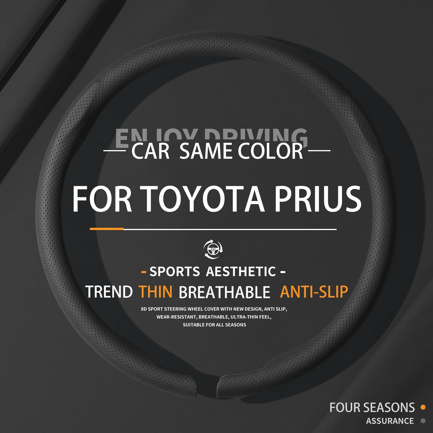 

Подходит для TOYOTA PRIUS, новинка, чехол на руль автомобиля, всесезонный, аксессуары для интерьера, дышащий, противоскользящий, предотвращающий потливость.