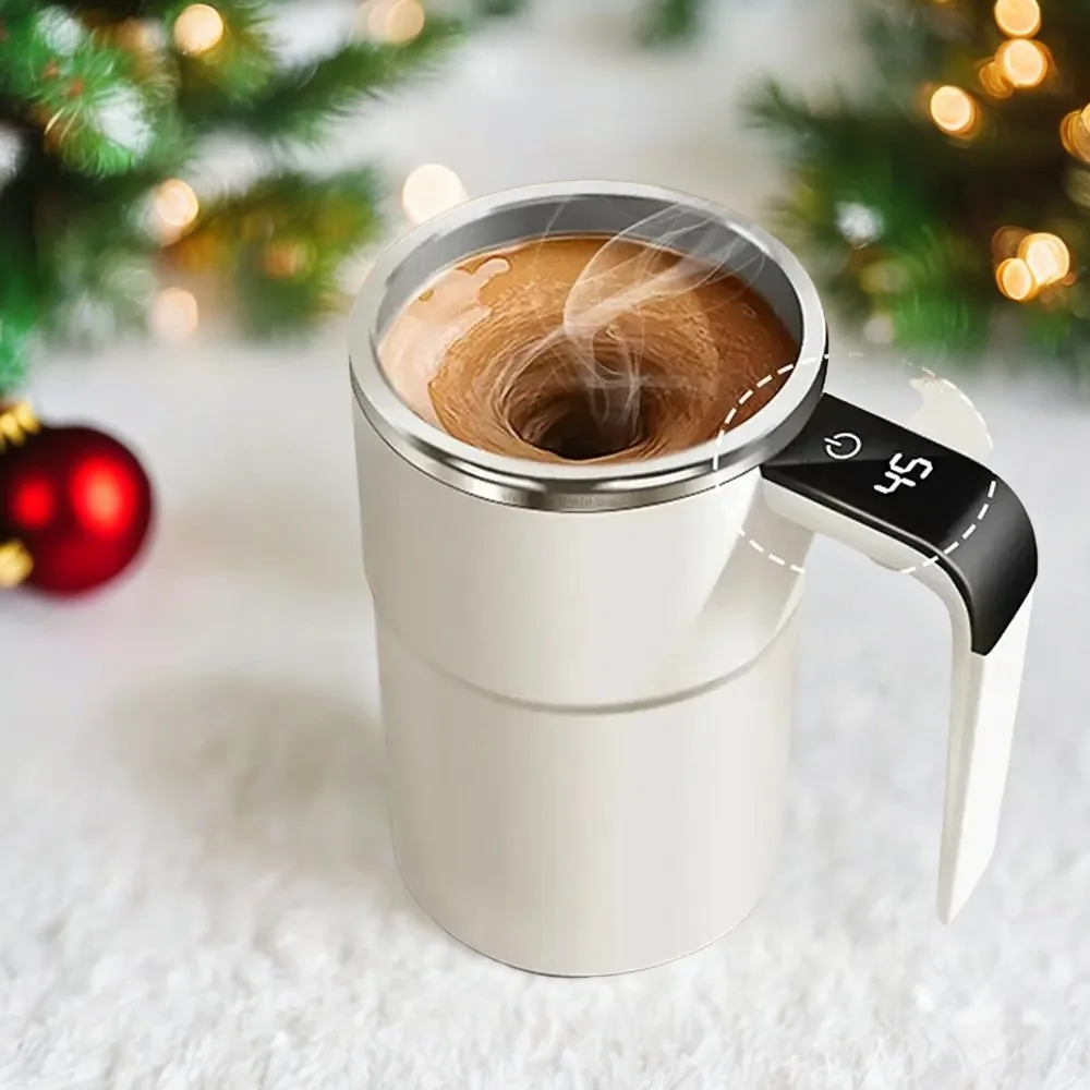 

Mini Electric Coffee Self Mixing Mug Waterproof Food Safe Coffee Mug USB Rechargeable Automatic Magnetic Cup For Tea 380ML Cafe