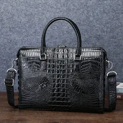 Men's Briefcase Bag Crocodile Bone Pattern Large Capacity File Business Computer Single Shoulder Diagonal Straddle сумка мужская