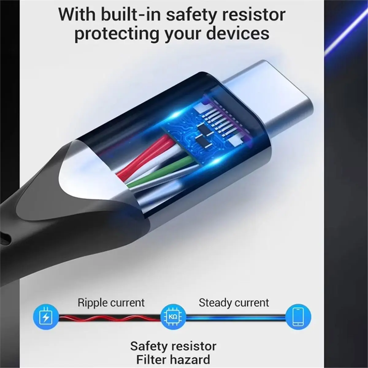 【CYBER MONDAY】3A Type- C Charging Cable for Mate 30 20 P30 P20 USB C Fast Charging Cable Mobile Phone 1.5m A