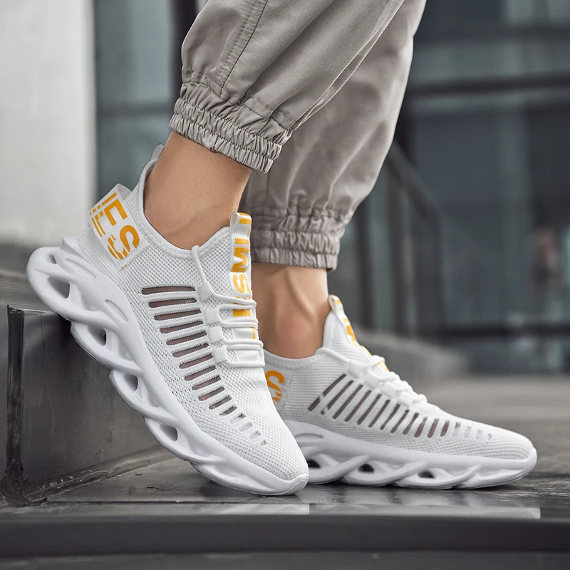 Sportliche Herren-Sneaker, leichte, atmungsaktive Turnschuhe, rutschfeste Wanderschuhe, bequeme Sportschuhe für das Training von Männern – Detail 7