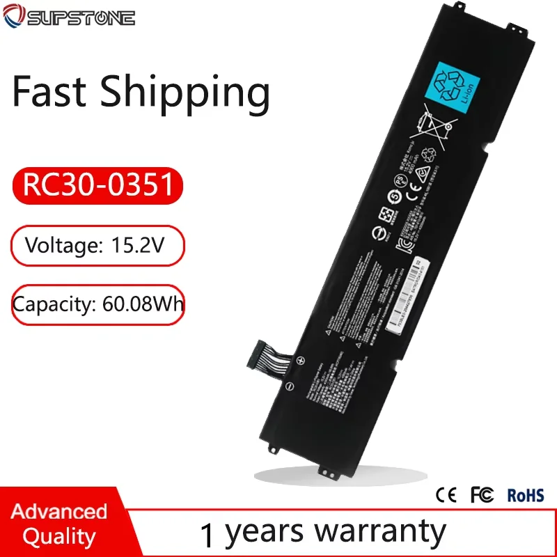 

New RC30-0351 Laptop Battery For Razer Blade 15 BASE(Late 2020) 2019 RZ09-03519T11-R3T1 RZ09-03519J11-R3J1 RC30-0270,RC30-0328