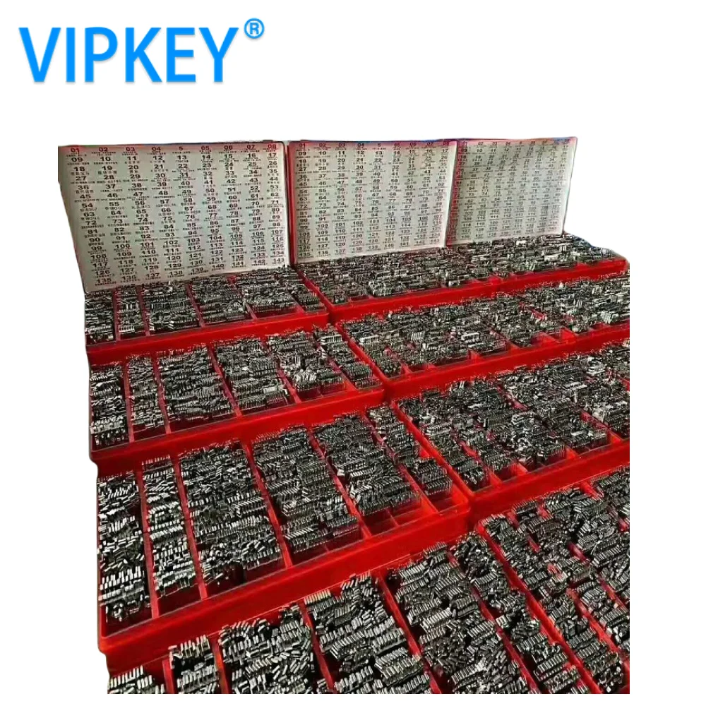 VIPKEY Folding car key storage box 144 grid large car folding key preform set locksmith key head storage