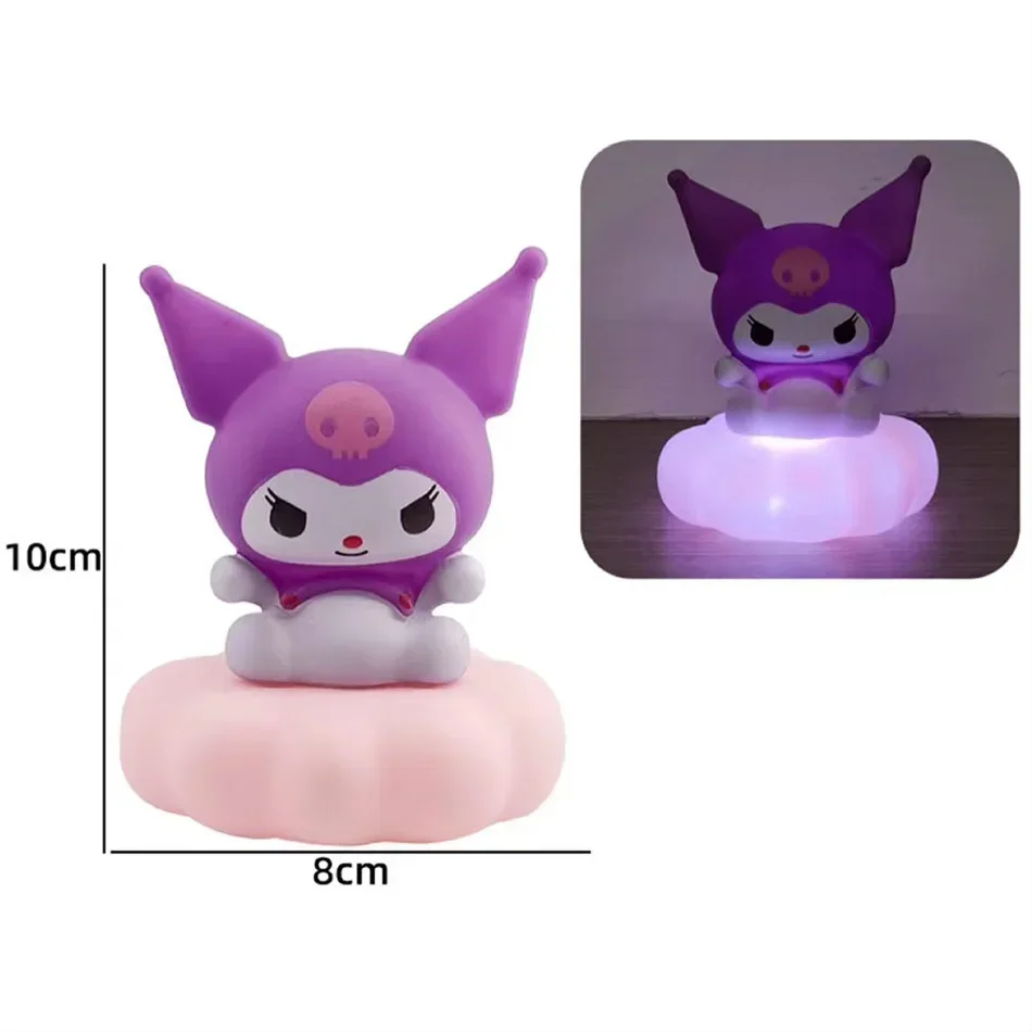 New Japan Style Sanrios Night Light Enamel Cloud Cartoon Kuromi Cinnamoroll Pochacco Small Table Light Illuminating Decoration