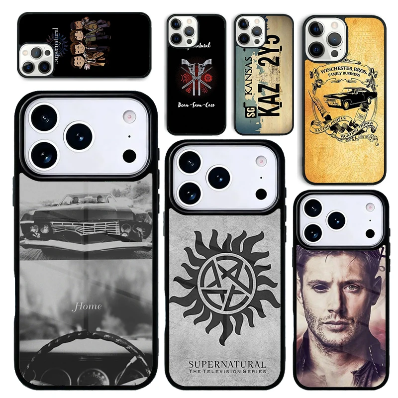 Capa para iPhone 17 Air 16 Pro Max 15 Plus 11 13 Mini 14 12 Capa Traseira Supernatural Winchester