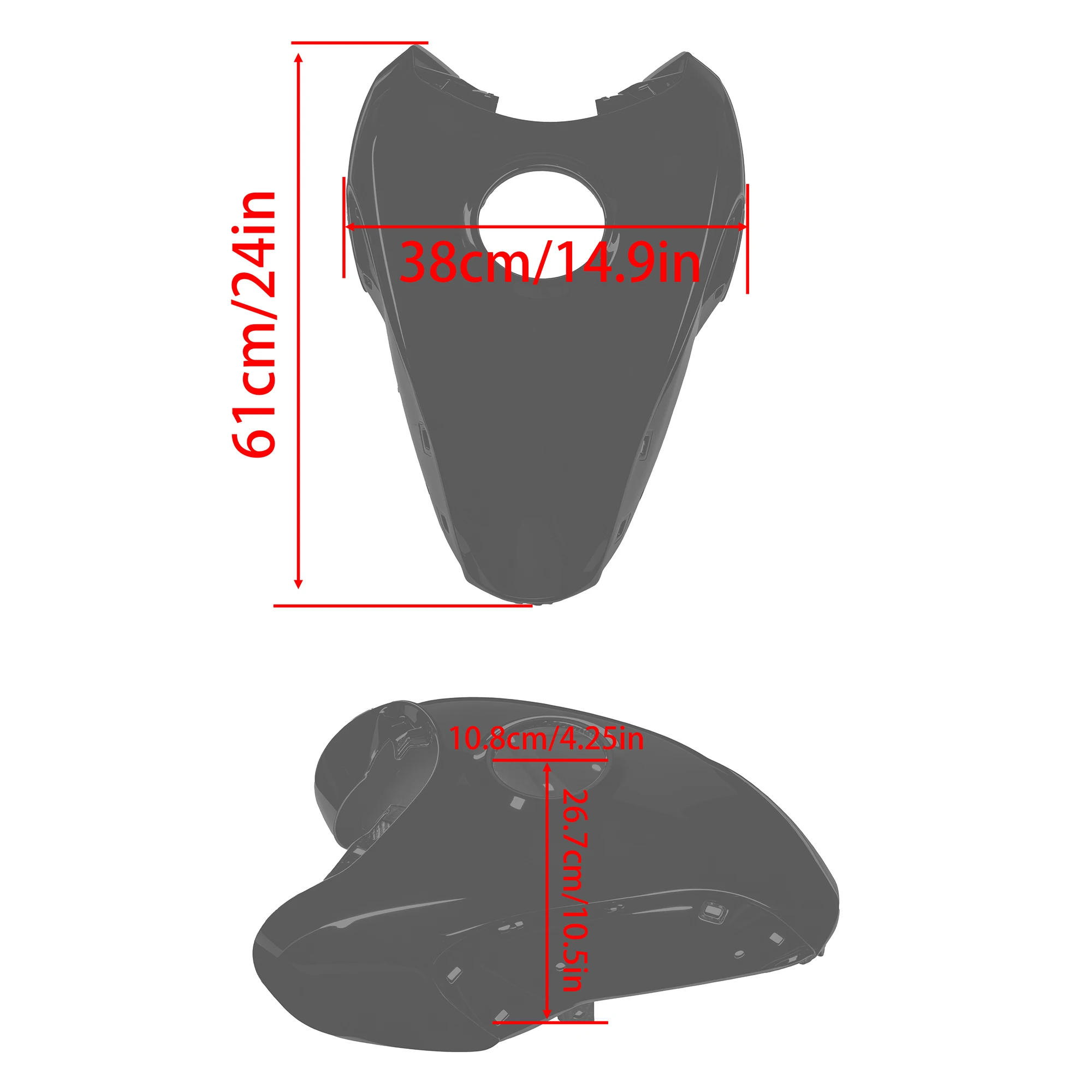 

For Triumph Trident 660 2021-2025 Motorcycle Fuel Oil Gas Tank Cover Fairing Guard Cowl