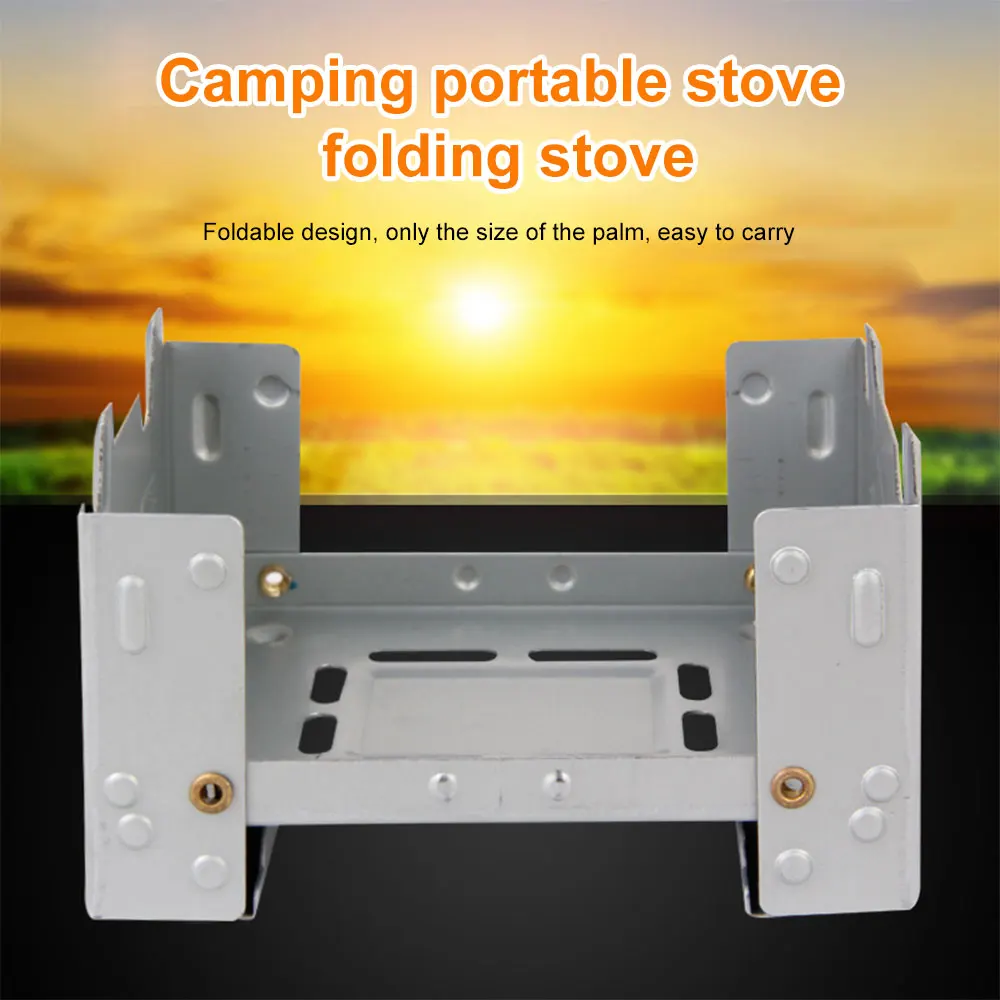 Outdoor Alcohol Stove Mini Foldable Solid Fuel Wax Stove Portable Camping Alcohol Burner Lightweight Picnic Alcohol Stove