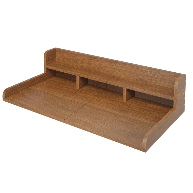 Encimera de lavandería de madera rústica sobre lavadora secadora con estantes de almacenamiento organizador de lavandería para ropa plegable