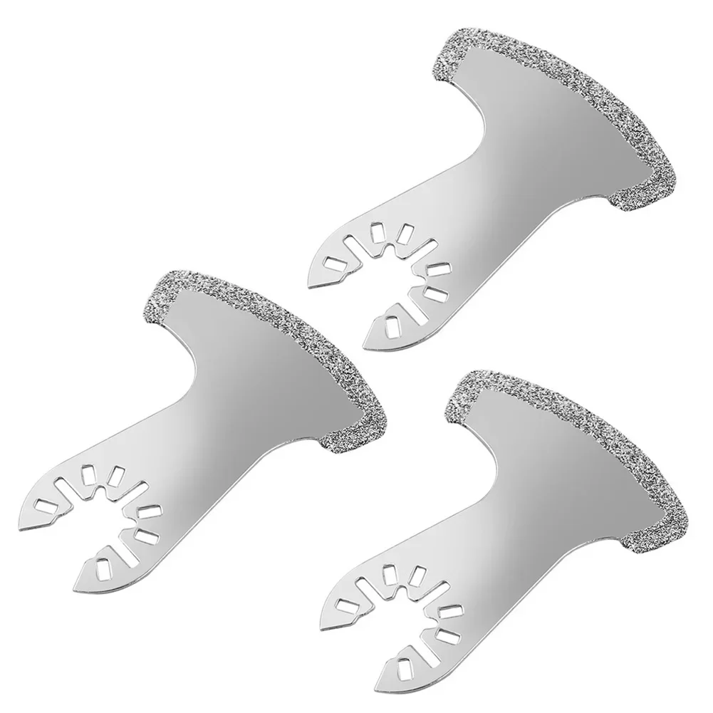 

3pcs Oscillating Multi Tool Swing Diamond Cutting Saw Blades For Renovator Power Cutting Grout Removal Soft Tile Cu