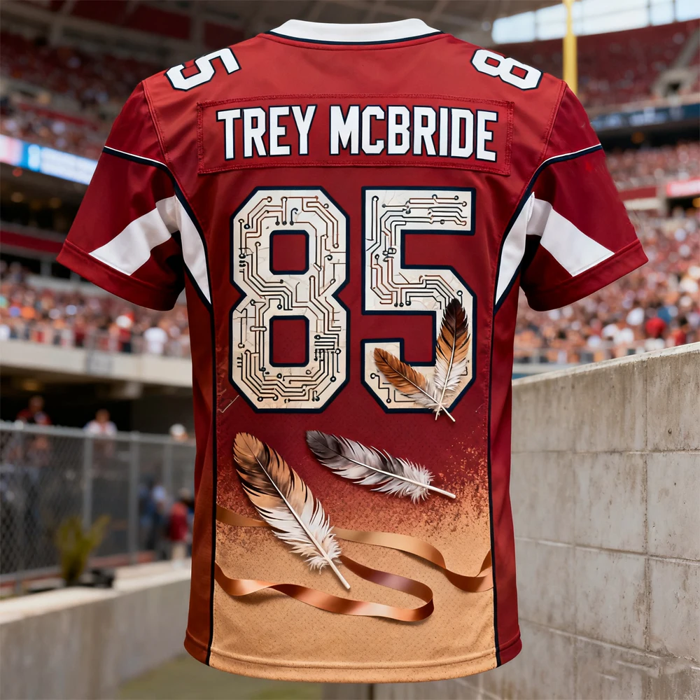 قميص الرجبي للرجال من Trey McBride إصدار خاص # 85 الولايات المتحدة الأمريكية لكرة القدم تي شيرت الشباب الاطفال التدريب الرجبي تنفس الرياضة المحملة القمم