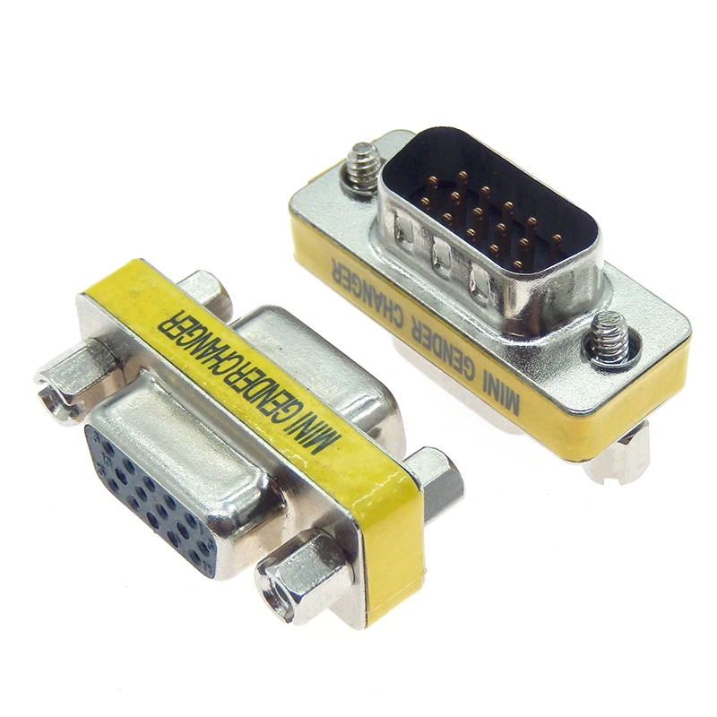 Computer Accessories 15Pin HD15 D-Sub DB15 VGA Male to Male  Male to Female Female  to Female Gender Changer Converter Adapter