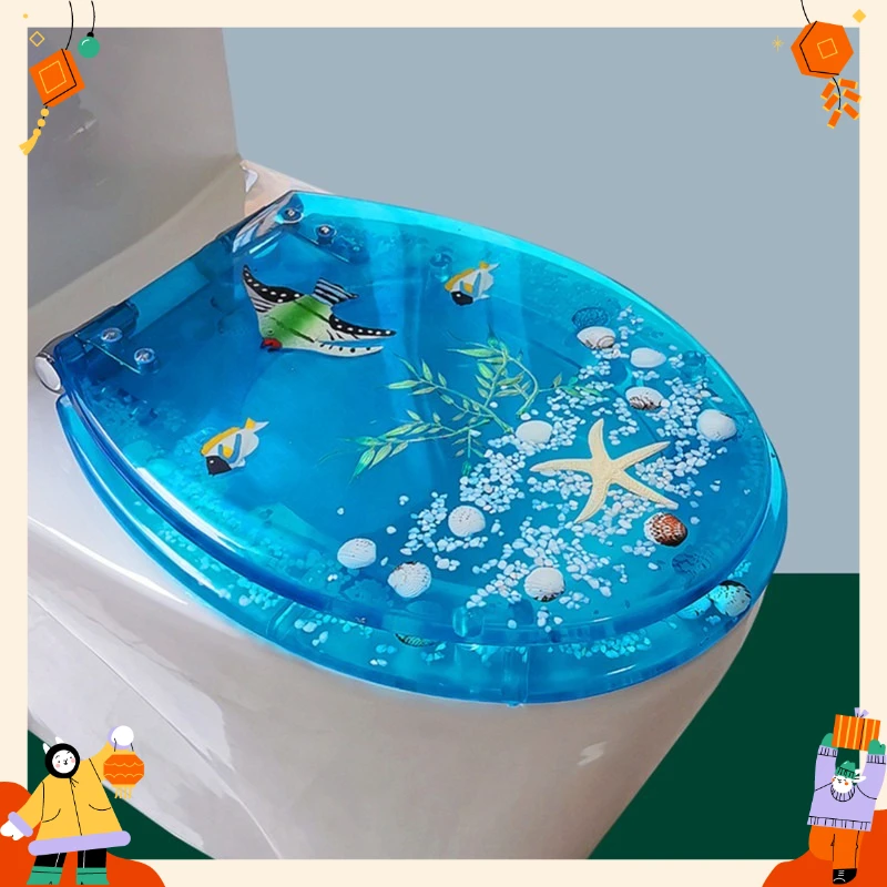 Urea Resin Toilet Seat Cover Slow Close Thick Universal for Home