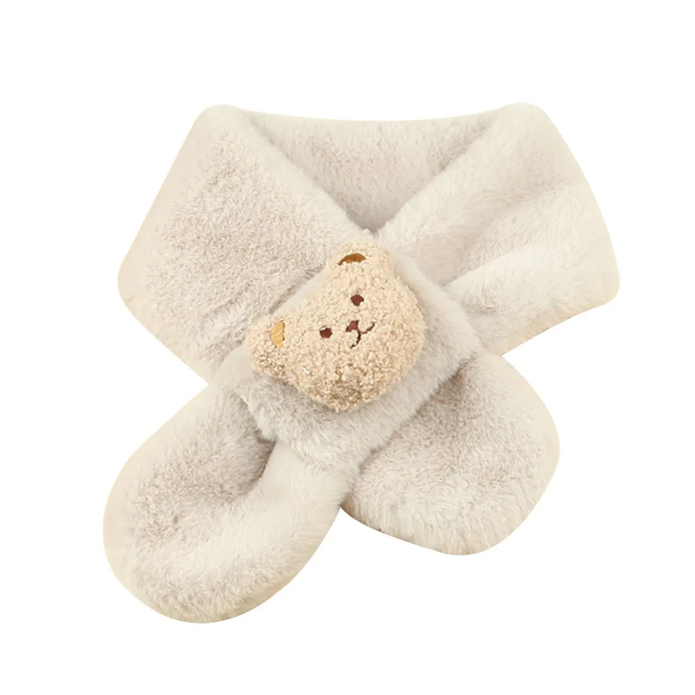 

Fashion Warm Kids Winter Scarf Plush Soft Neck Warmer Cute Thick Baby Shawls Baby Boys Girls
