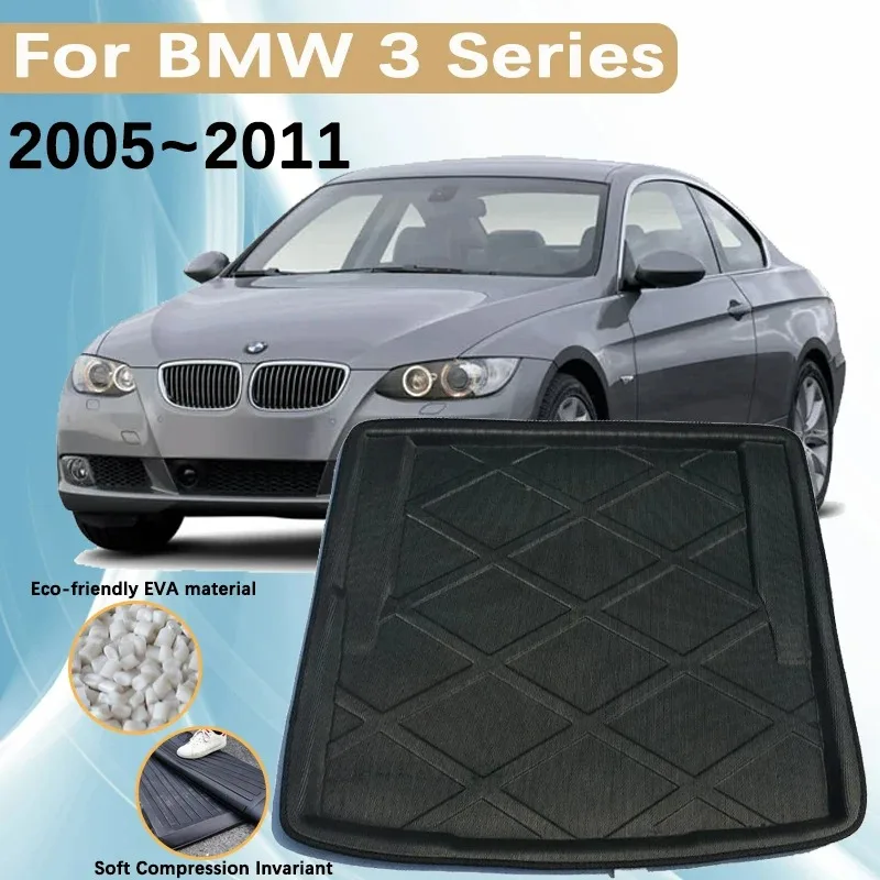 Car Trunk Mat for BMW 3 Series Accessories 2005~2011 E90 E92 Sedan Coupe Liner Trunk Waterproof Carpet Storage Pad EVA Material