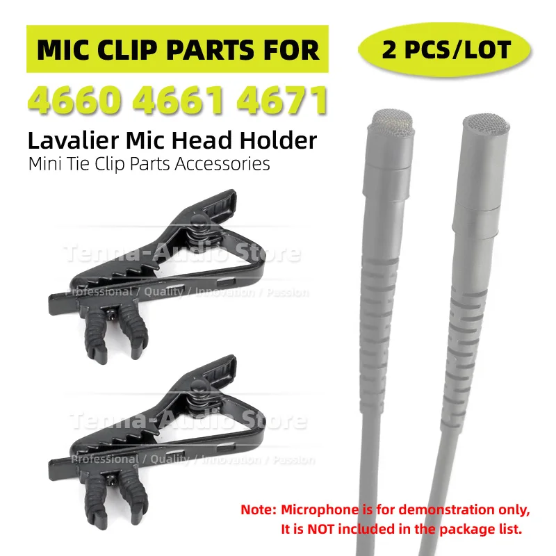 SnapVox Compatible With DPA 4660 4661 4671 Microphone Head Tie Clasp Lavalier Crocodile Clip Mic Cable Core Holder Lapel Clamp