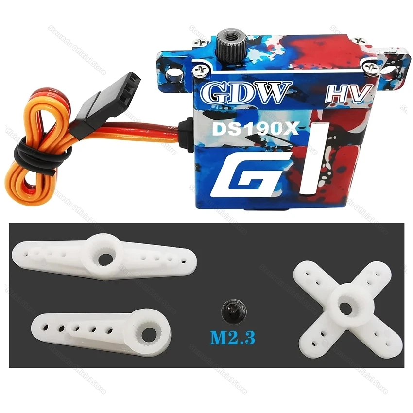 

Цифровой сервопривод GDW DS190X с высоким крутящим моментом, металлическим корпусом и стальными шестернями для радиоуправляемых самолетов, планеров и моделей самолетов с фиксированным крылом
