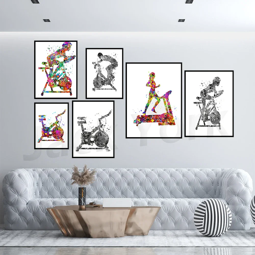 Treadmill Print walker print gym equipment, woman workout room art gym art tread mill exercise home gym art, exercise room