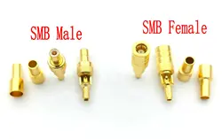 5pcs SMB Male/Female Plug Connectors Crimp With For RG316,RG174,LMR100 cable