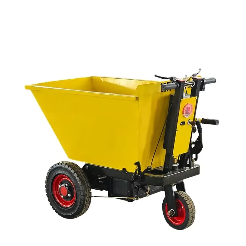 OEM Logo Mini Electric Loader 500kg Capacity Four-Wheel Dumper Easy Handle Building Material Shops Essential Motor Bearing Core
