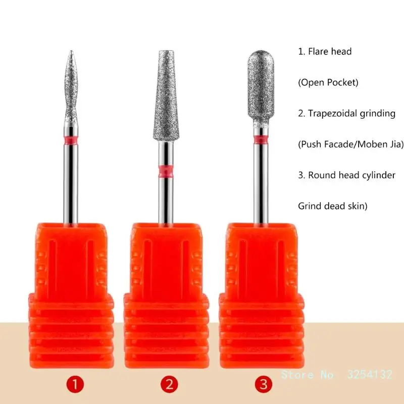 Nail Art Manicure Drill Bits Electric Pedicure Manicure Grinding Head Nail Polishing Portable Fit for Removing Dead Skin