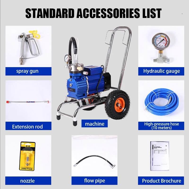 990 Airless Paint Sprayer Mesin Semprot Cat Diafragma Elektrik Airless