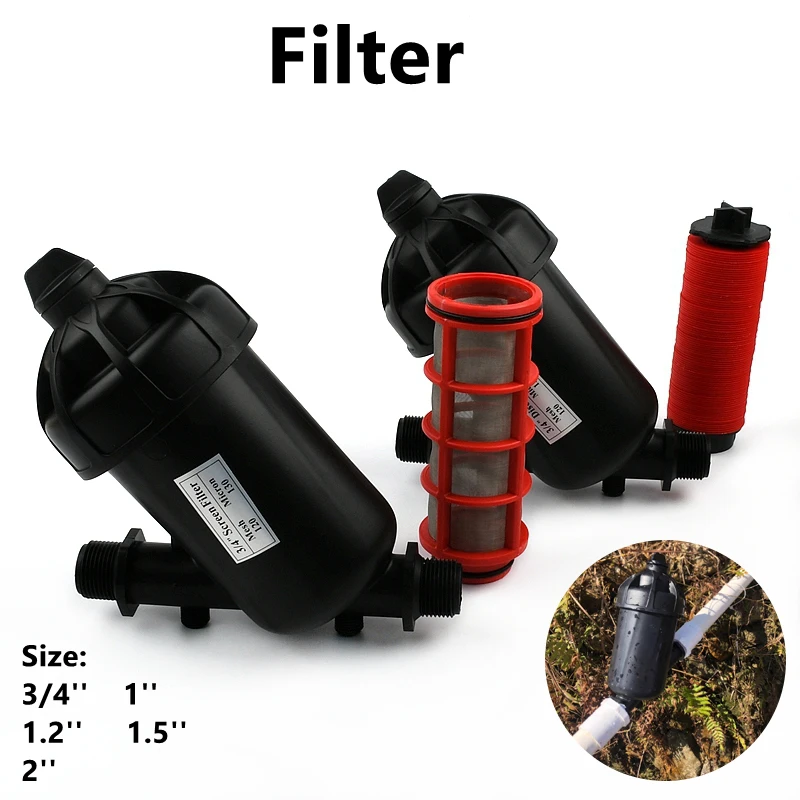 3/4'' 1'' 1.2'' 1.5'' 2'' 2.5'' Y-Type Filter PE/PVC Joints Agricultural Irrigation Water Filtration 120 Mesh Filter Element