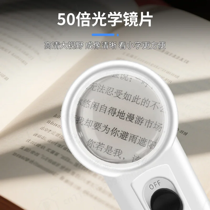 High Definition Handheld Magnifier With LED Light Electronic Repair Magnifying Glass For IC Circuit Board Component Inspection