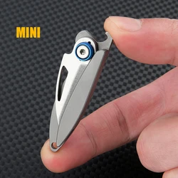 TC4 Titanium Alloy Cicada Mini Folding Knife Multifunctional Bottle Opener Oortable Keychain Knife Outdoor EDC Tools