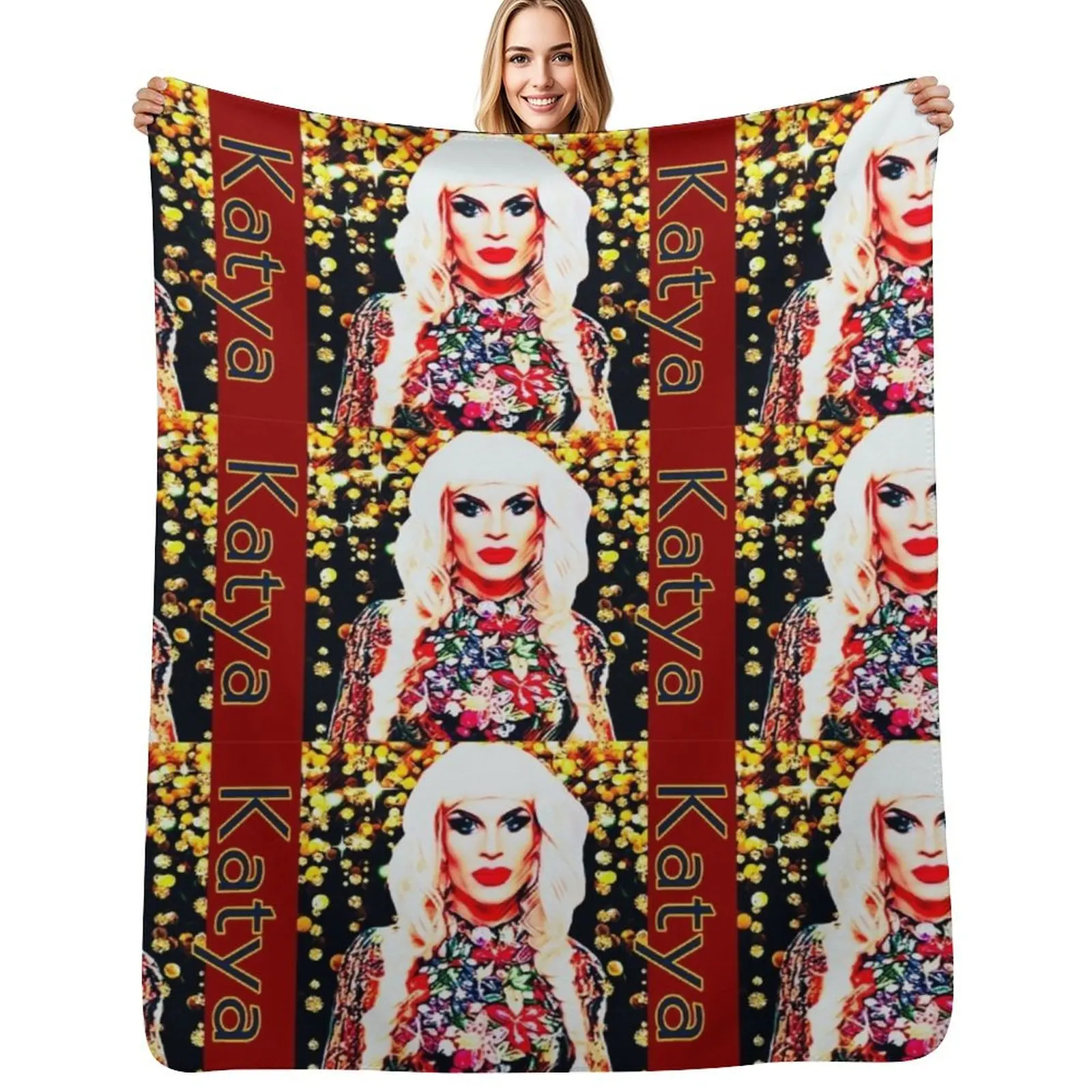 Katya Tribute 2 Throw Blanket Luxury Throw Sofas anime Designers Winter beds Thin Blankets