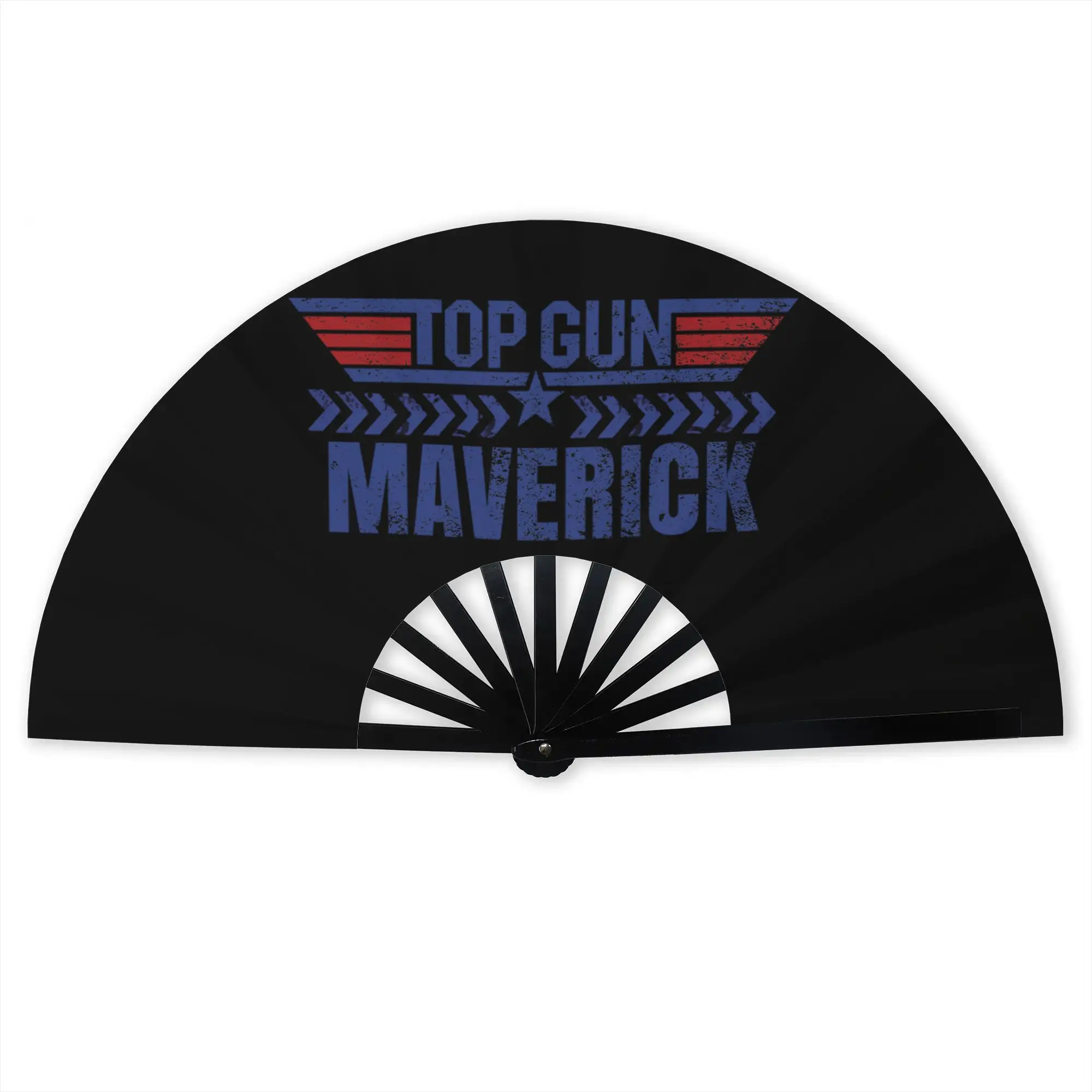 Maverick Top Gun Stylish Hand Fan Women Film Printed Polyester Fan Trendy For Sports Events Gift