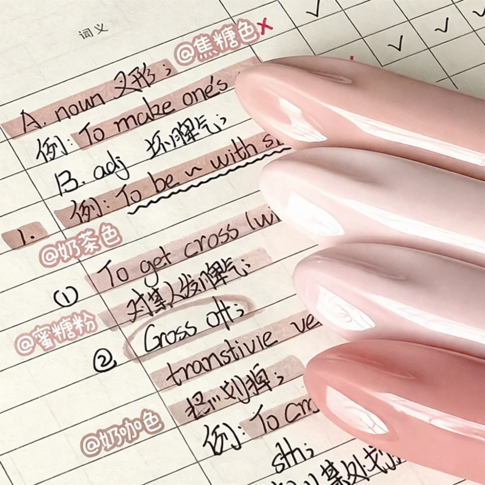 Pastel Highlighter Markers Aesthetic Gradient Pen Set Smooth Ink For Journaling Study Notes Drawing School Office Supplies