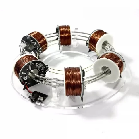 Electromagnetic coil accelerator 6 sets of coils perpetual motion machine model magnetic ornament gift
